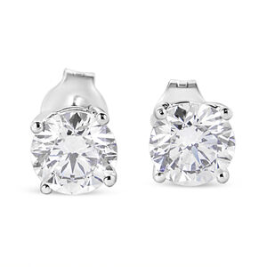 14K White Gold 1 3/4 Cttw Lab Grown Round